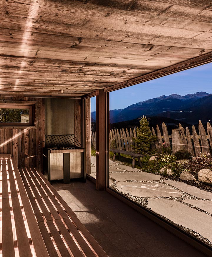 Outdoor panorama sauna